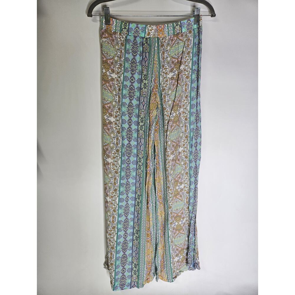 Victoria Secret Lounge Pants Womens Size XS Paisley Print Elastic Waist Wide - Picture 2 of 6